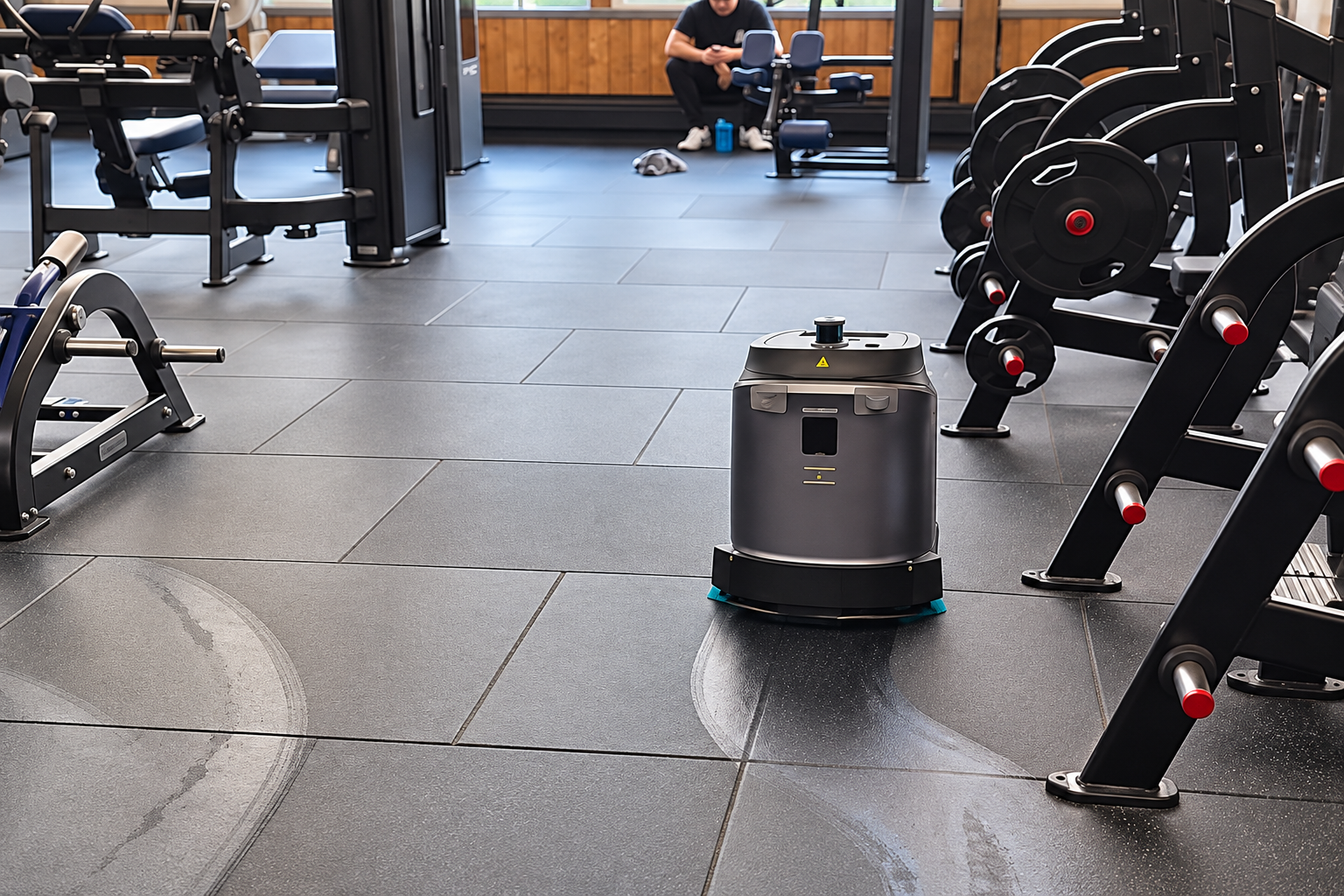 Phantas cleaning an Australian gym